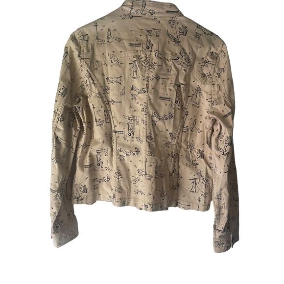 Christopher‎ & Banks Vintage Size Small Novelty Print Fall Rain Print Jacket - Picture 8 of 11